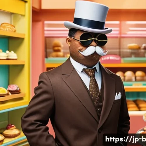 엉덩이탐정의 범죄 해결 패턴 - **Prompt:** "Oshiri Tantei, in his signature brown suit and hat, meticulously examining a crime scen...