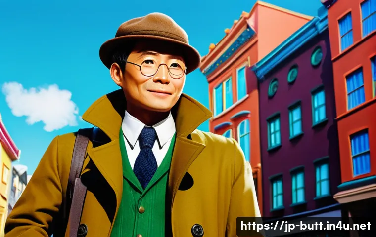 엉덩이탐정 책 시리즈 순서 - A cheerful and whimsical scene featuring Oshiri Tantei standing confidently in a classic detective p...